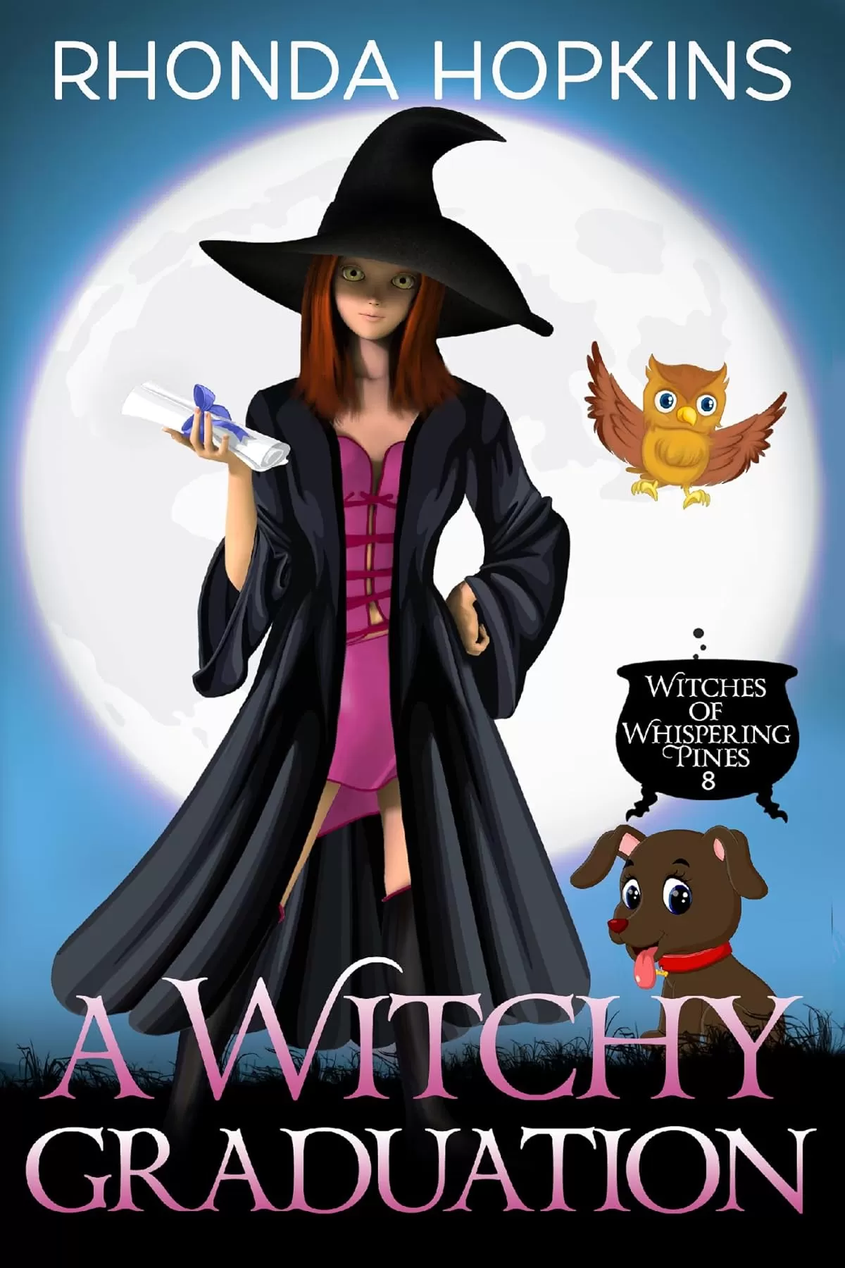 A Witchy Graduation: A Paranormal Cozy Mystery (Witches of Whispering Pines #7) by Rhonda Hopkins