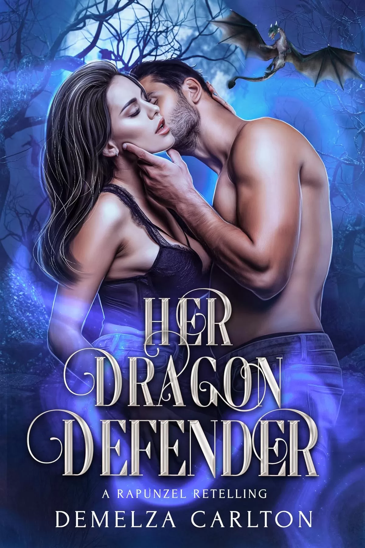 Her Dragon Defender: A Rapunzel Retelling (Fated Mates of Mirror Academy Romantasy Series #1) by Demelza Carlton