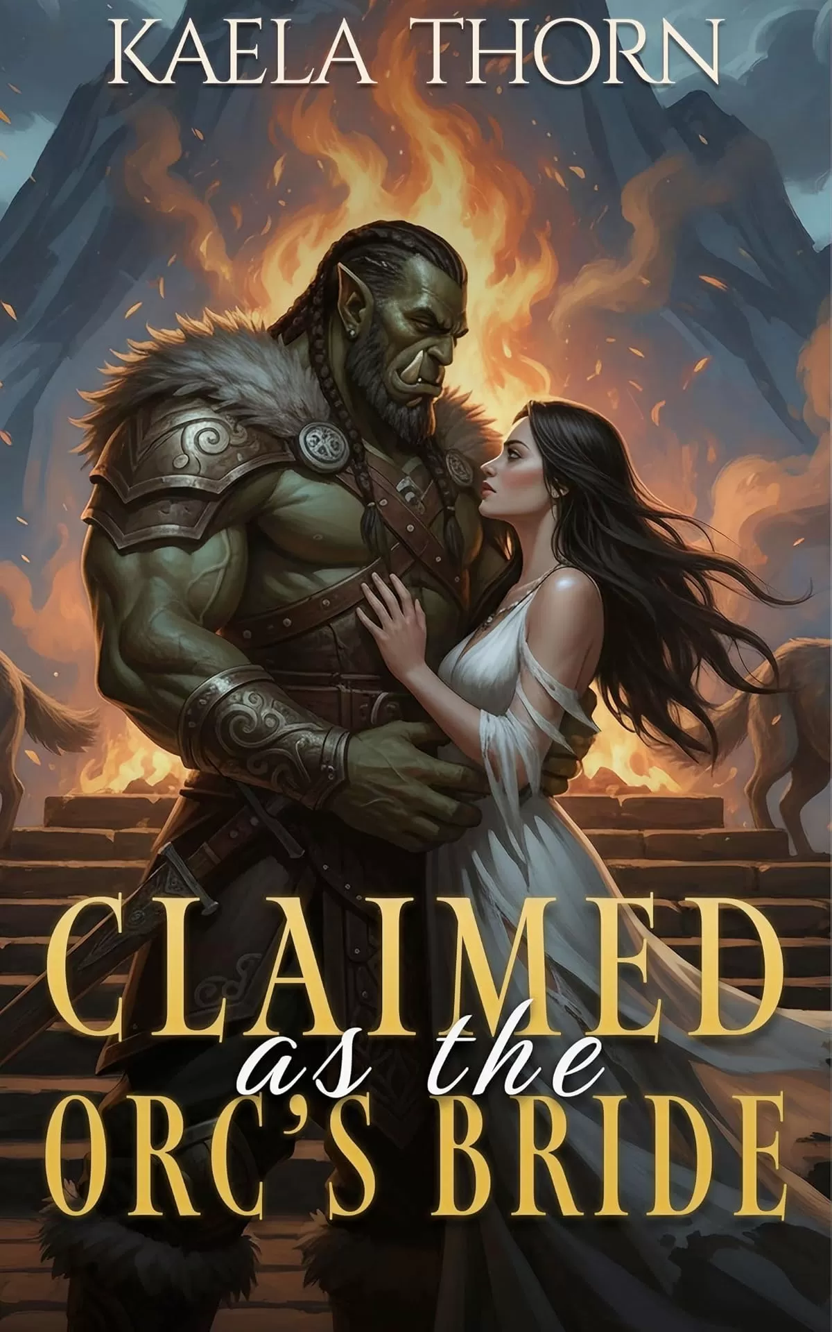 Claimed as the Orc's Bride: A Monster Fantasy Romance (Captive Orc Brides #1) by Kaela Thorn
