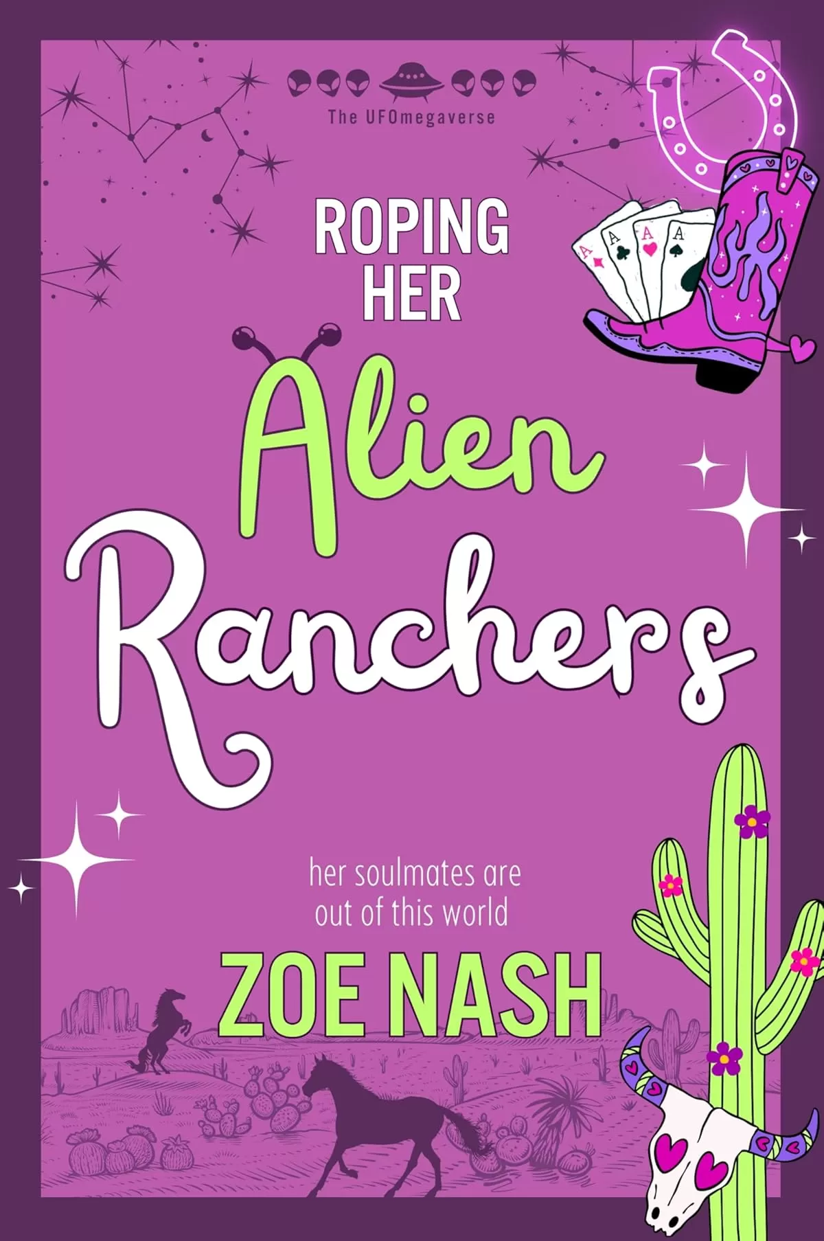 Roping Her Alien Ranchers: A Why Choose Cowboy Romance (The UFOmegaverse #1) by Zoe Nash