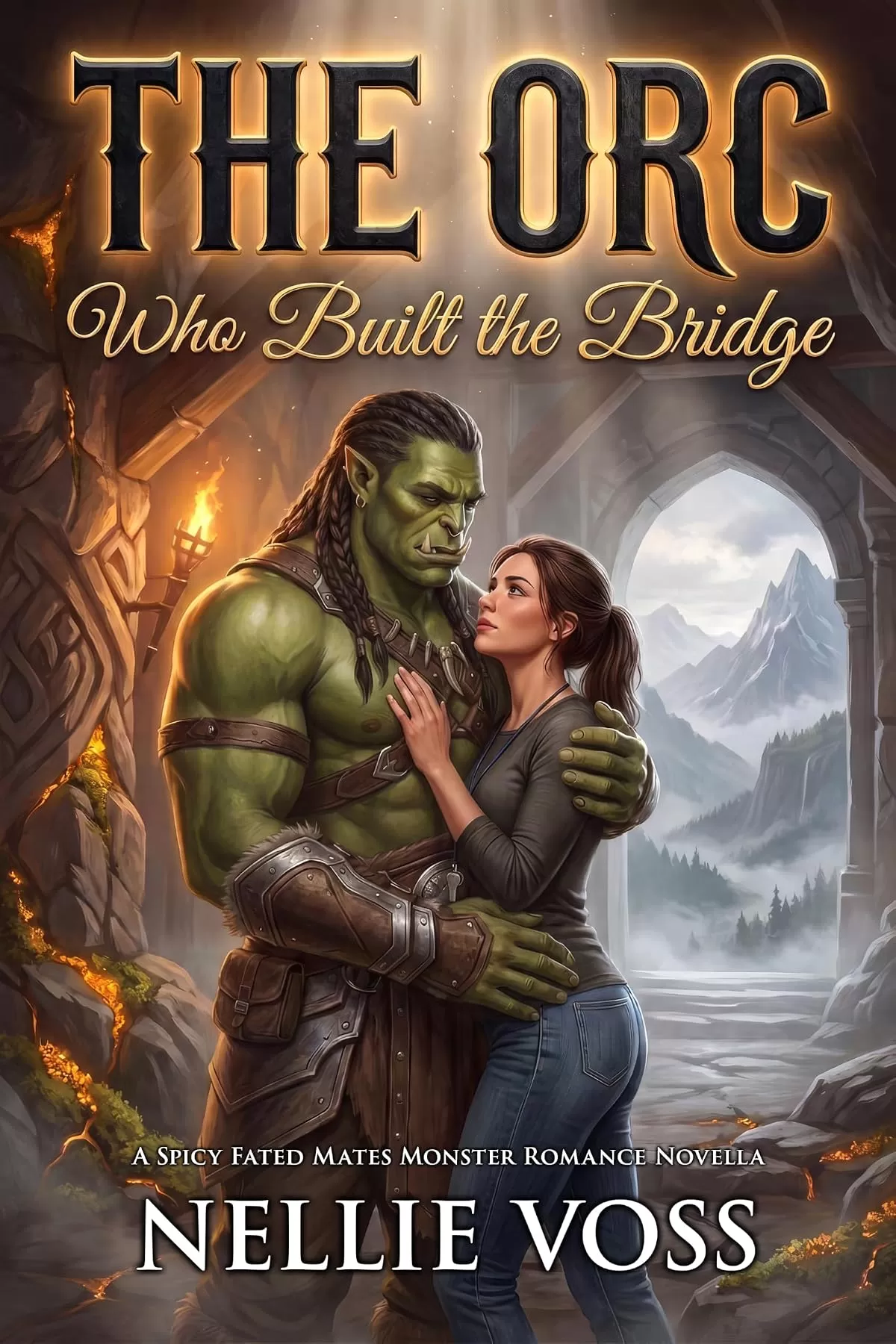 The Orc Who Built the Bridge: A Spicy Monster Fated Mate Romance Novella (Her Orc match) by Nellie Voss
