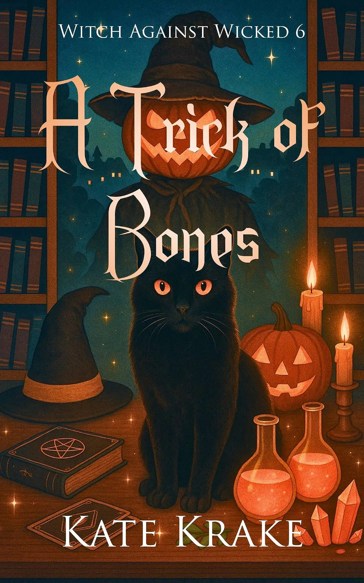 A Trick of Bones: A Witchy Small-Town Fantasy With a Bite of Halloween Mayhem (Witch Against Wicked #6) by Kate Krake
