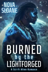 Burned By The Lightforged: A Sci-Fi Alien Romance (Marked By The Nyari #3)