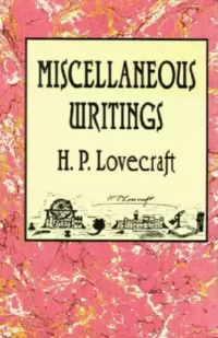 Miscellaneous Writings